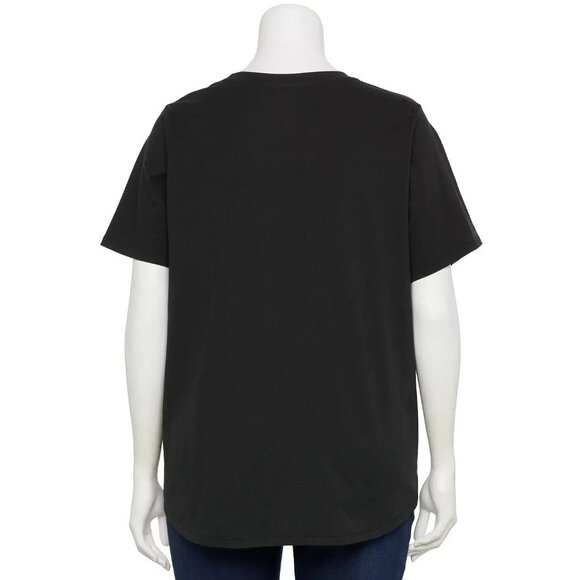 Dolly Parton womens black tee NWT short sleeve 0X - Picture 2 of 8